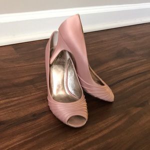 Blush Pink Adrianna Papell Peep Toe Heels